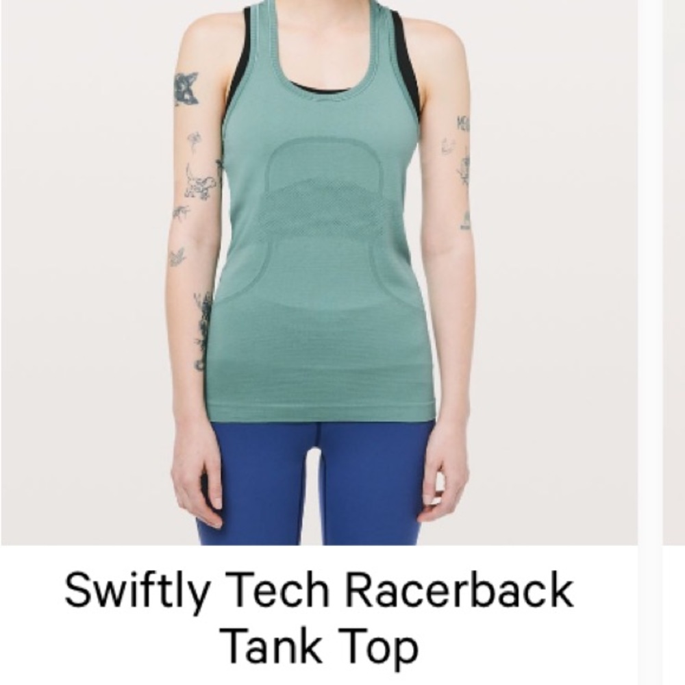 Lululemon Swiftly Racerback Tank in Frosted Pine